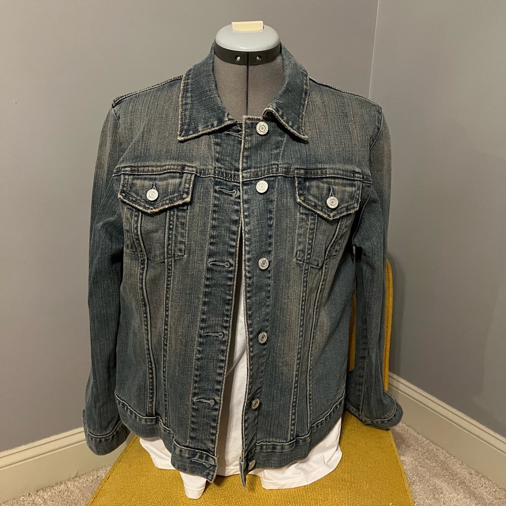 Gap stretch jeans jacket women’s XL